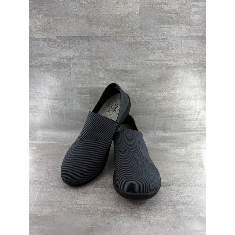 Clarks Cloudsteppers Sillian Tino Grey Ribbed Slip On Loafers Women Sz 8